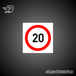 Speed Limit Sign 20km Speed Limit Sign 20km